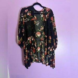 SOLD Hotouch Floral cardigan XXL